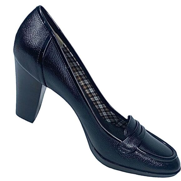 Circa Joan & David CJCHAS Size 8.5 Medium Stacked Platform Womens Shoe Black - Picture 5 of 10